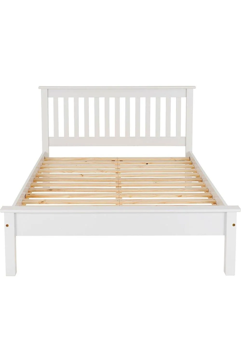Seconique Monaco 4' Small Double Bed - Low Foot End in White 3