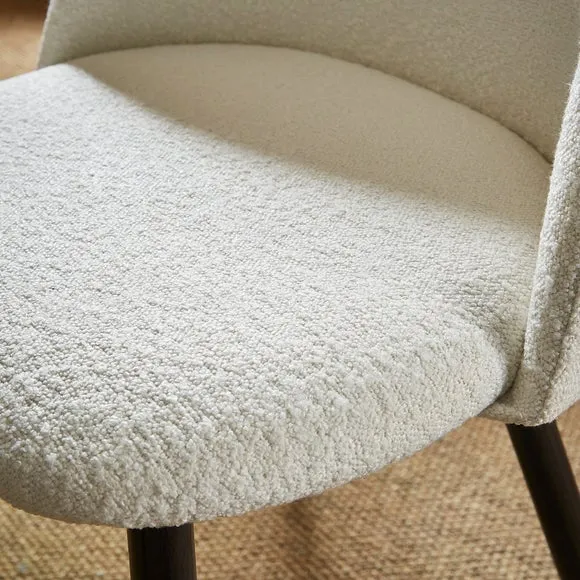 Astrid Dining Chair, Ivory Boucle 2