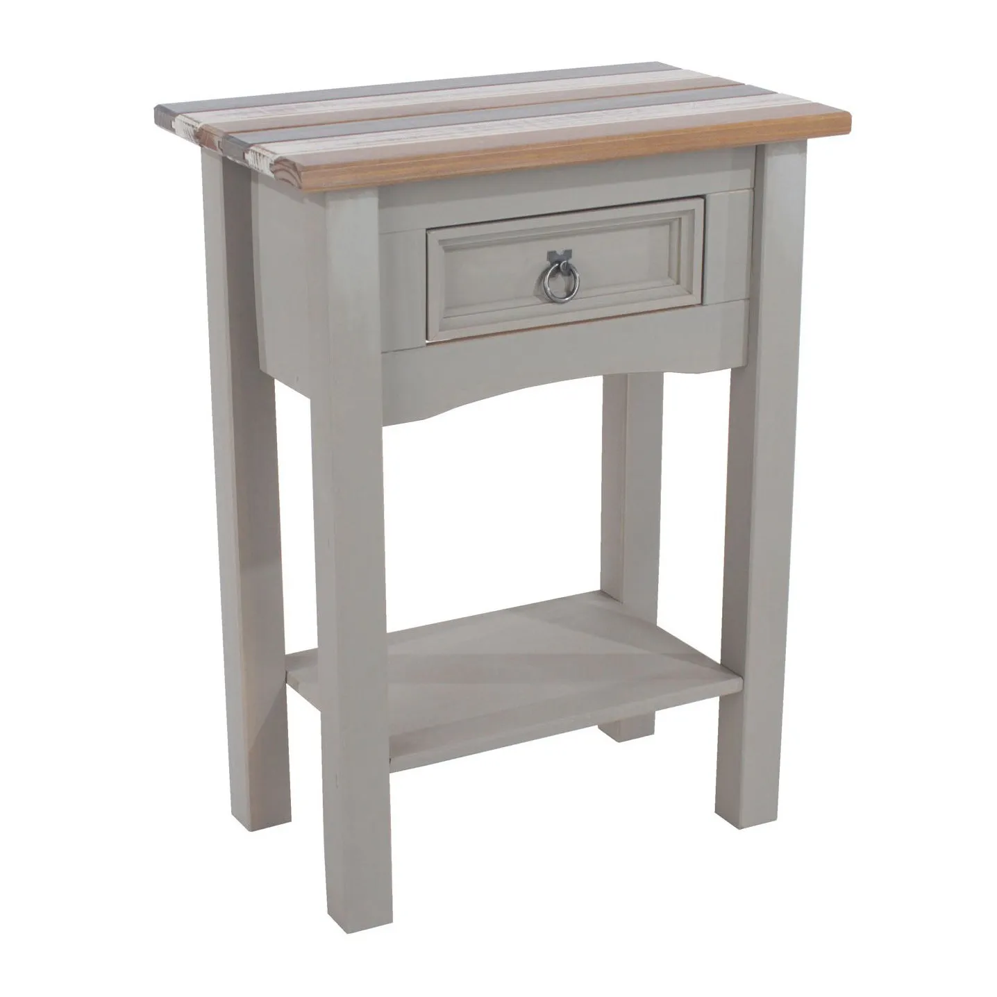 Corona Vintage 1 Drawer Hall Table Grey