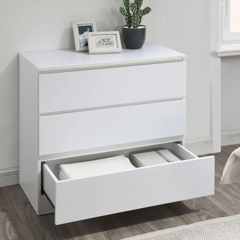 Birlea Oslo 3 Drawer Chest in White 2