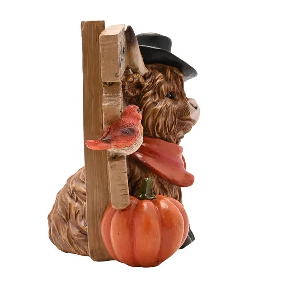 Country Living Welcome to my Patch Highland Cow Ornament 4