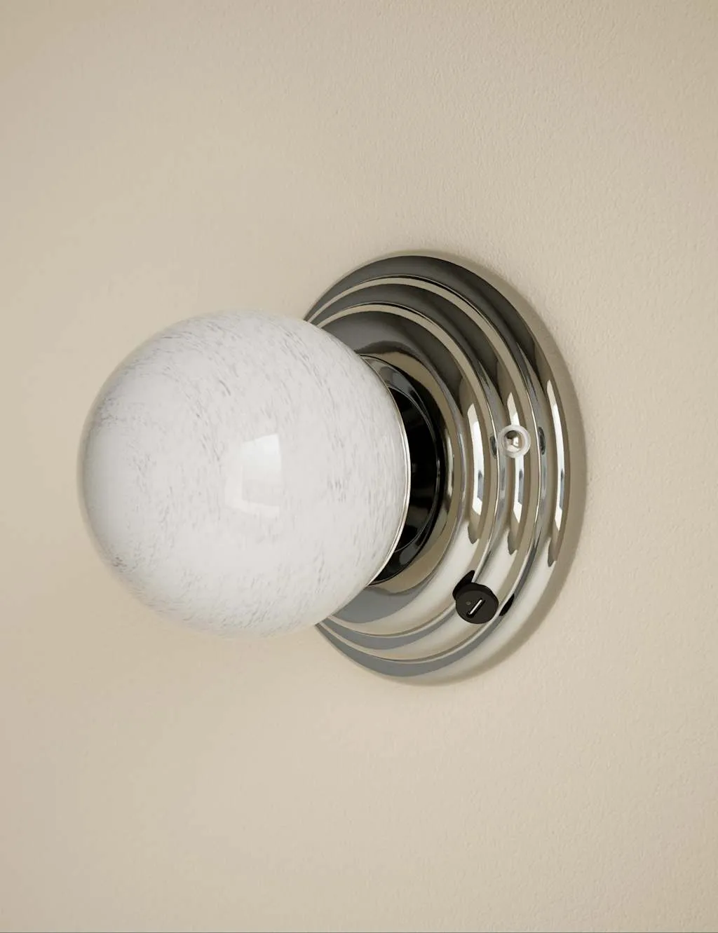 M&S Rechargeable Ribbed Wall Light Chrome