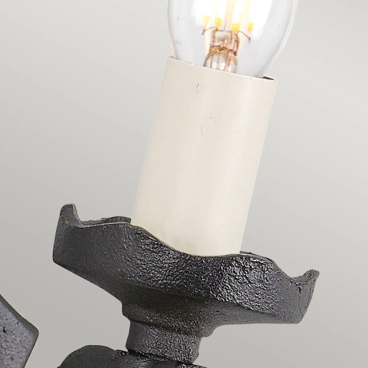 Netlighting Rectory 1 Light Indoor Candle Wall Light Black E14 3
