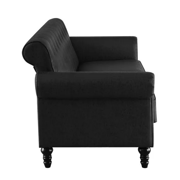 Greta Faux Leather 3 Seater Sofa 4