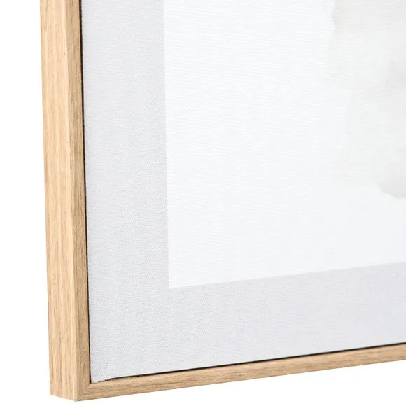 Set of 2 Natural Abstract Framed Canvases 4
