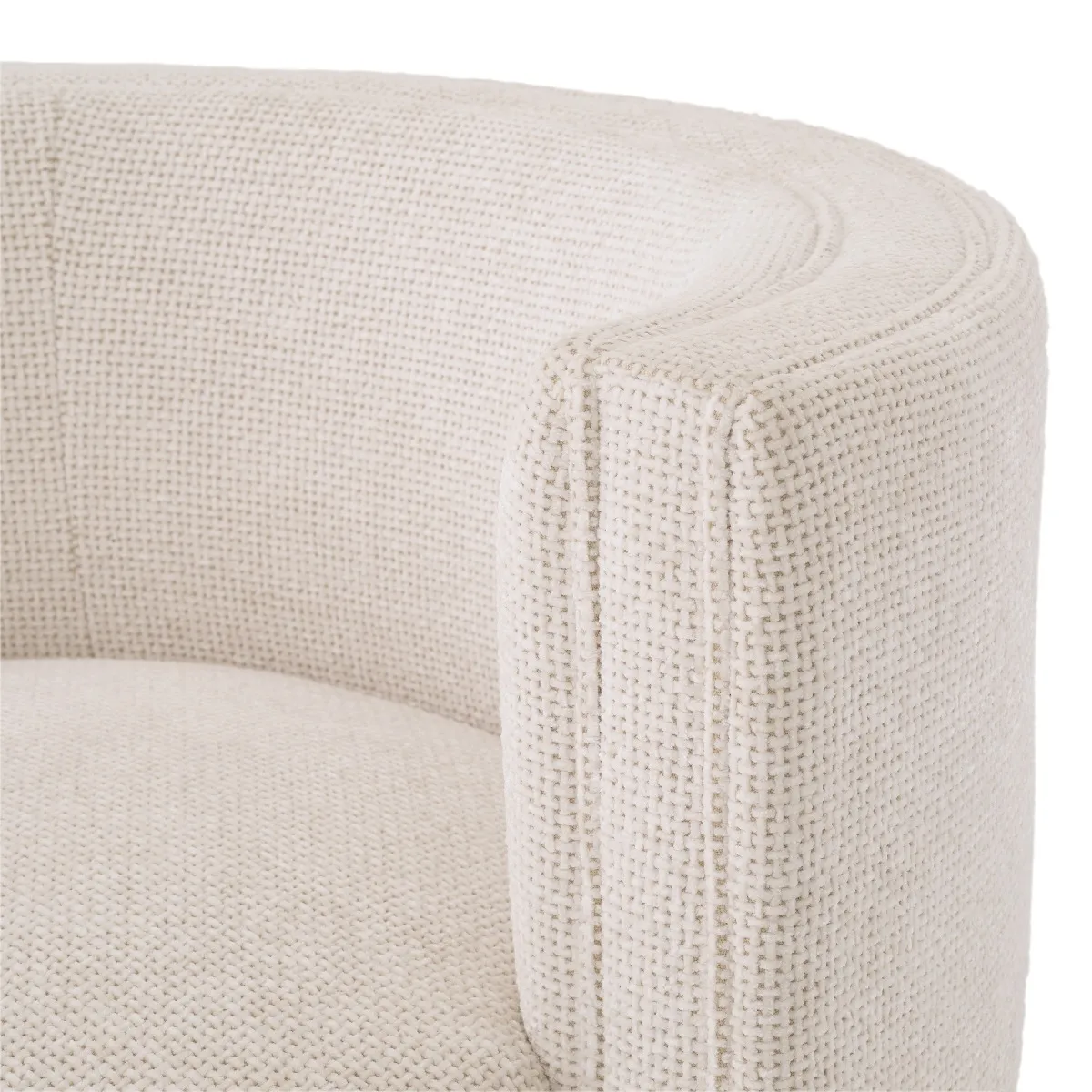Eichholtz Amanda Lyssa Swivel Armchair Off-White Fabric | Barker & Stonehouse 4