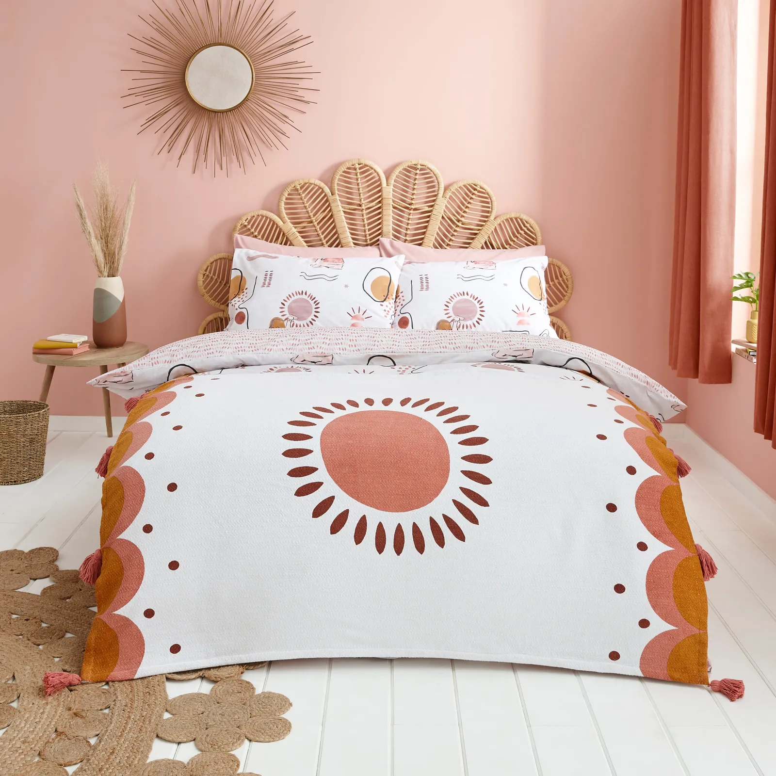 Boho Desert Throw Pink