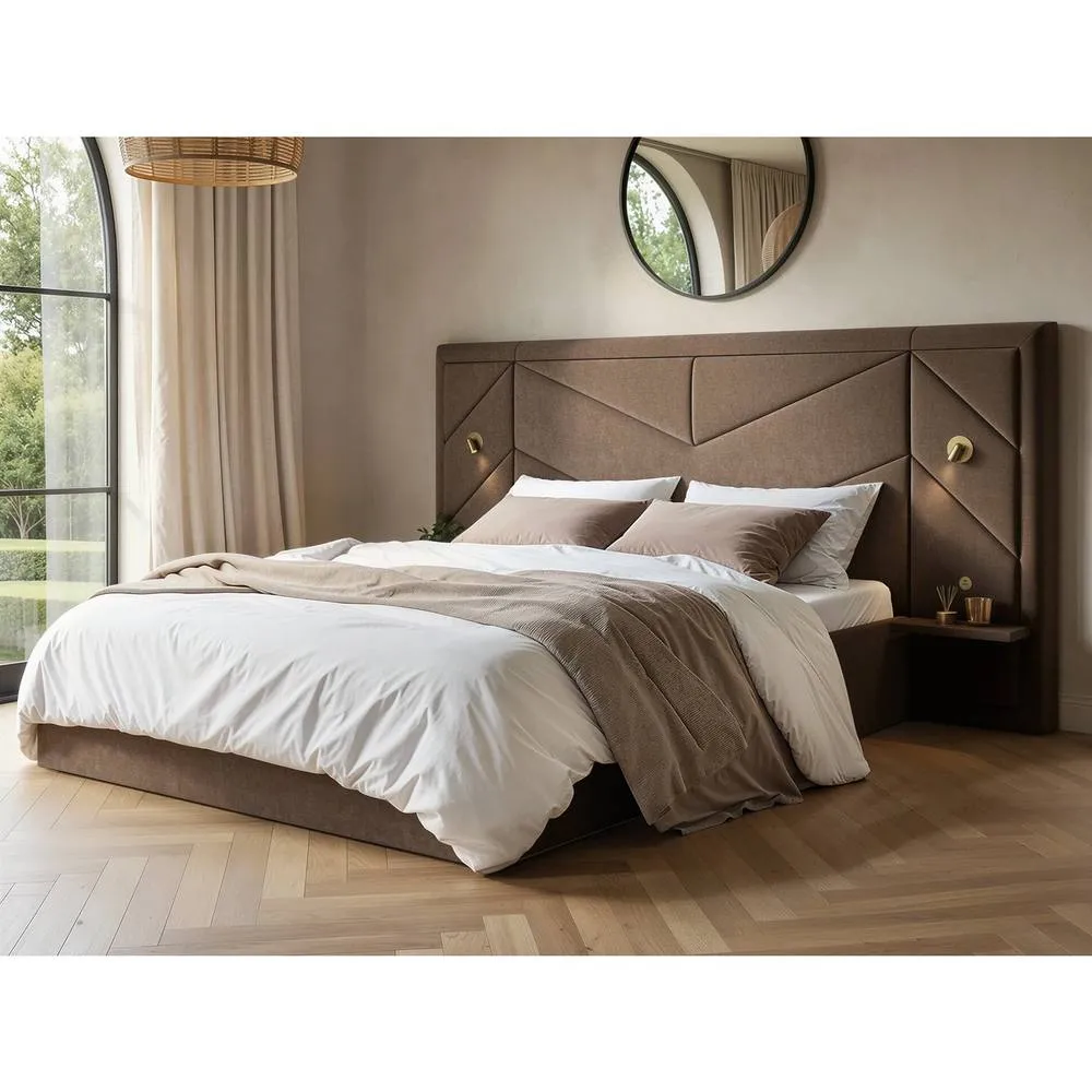 Flair Alice Hotel Ottoman Bed with USB Ports & Reading Lights in Brown