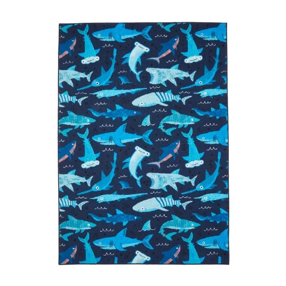 Catherine Lansfield Kids Jawsome Sharks Rug 5