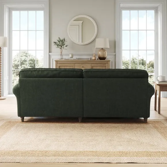 Flori Tonal Plush Chenille Corner Chaise Sofa 3