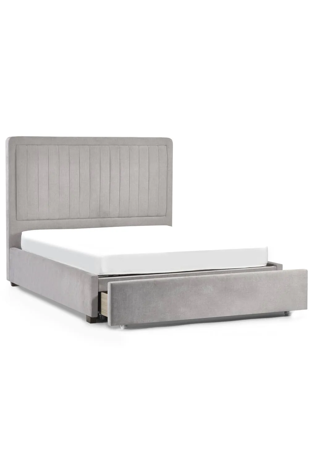 Julian Bowen Savannah Upholstered Bed with Drawer in Grey 3