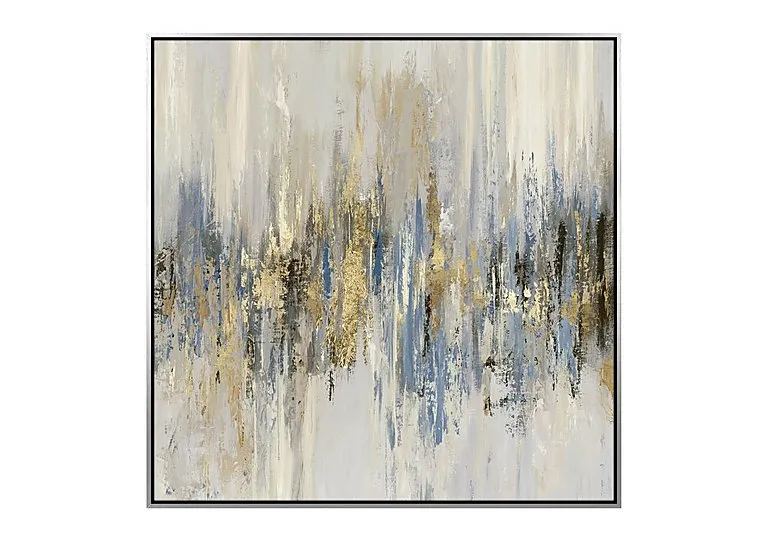 Dripping Gold Framed Canvas