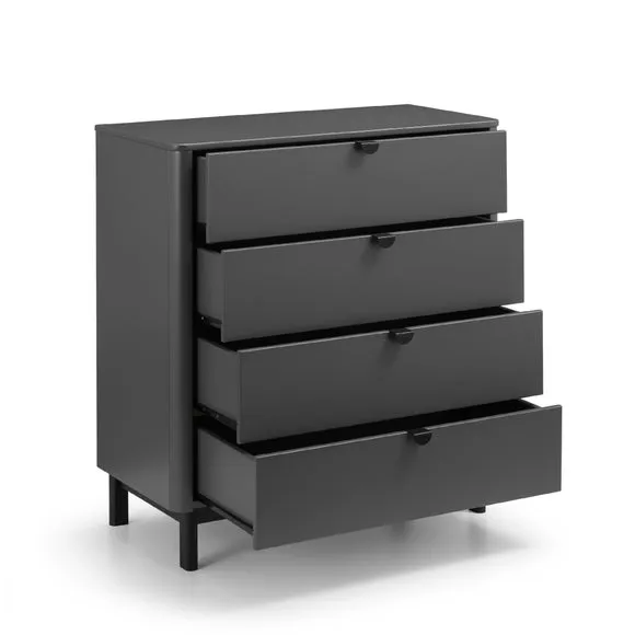 Chloe 4 Drawer Chest, Grey 3