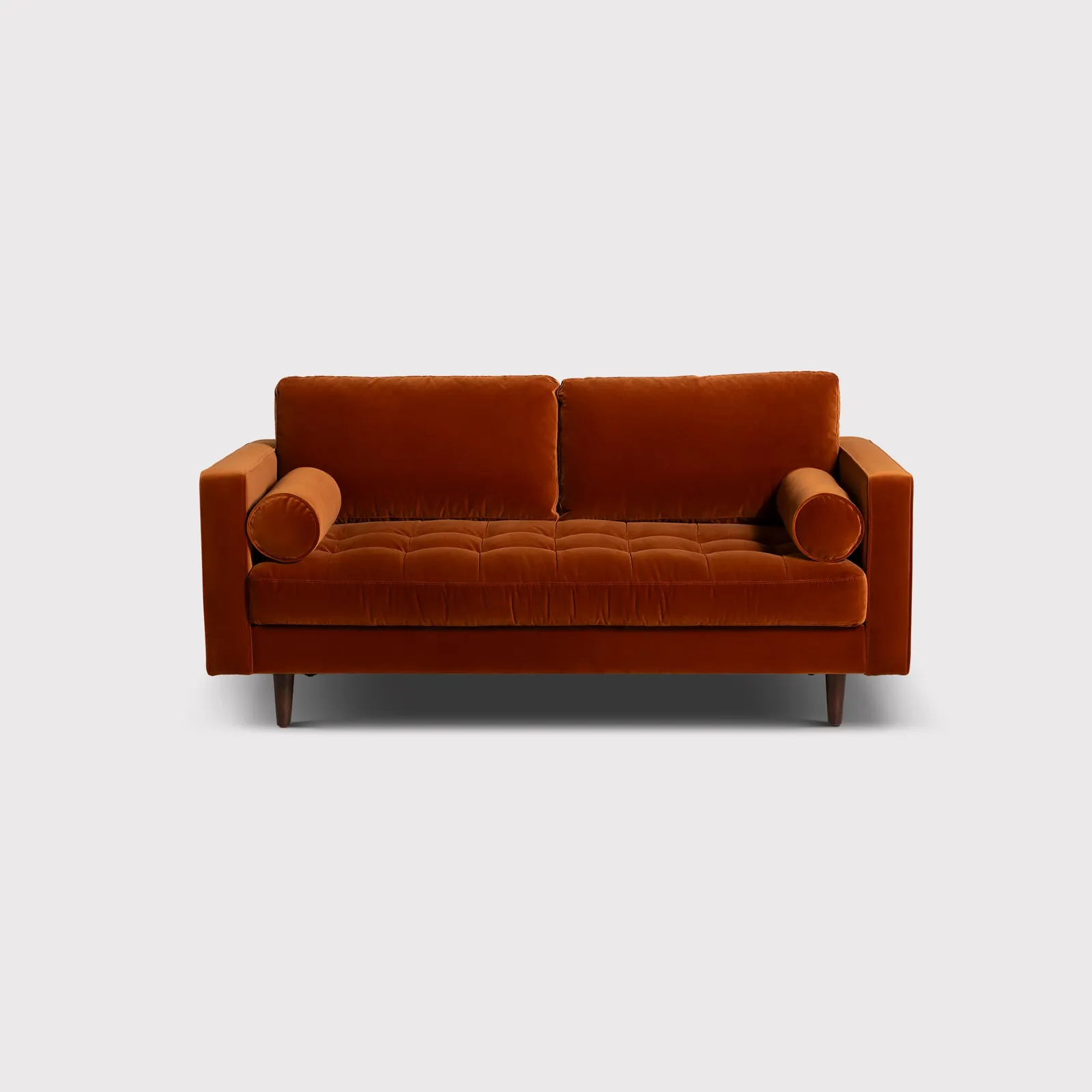 Hemingway Large 2 Seater Sofa, Orange Velvet | Barker & Stonehouse 1