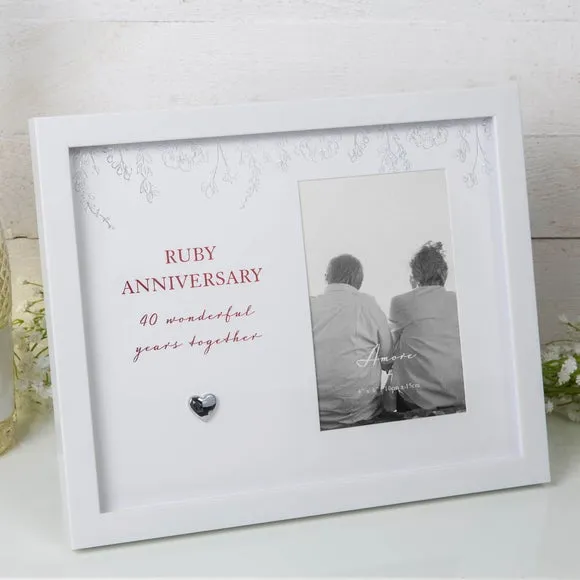 Amore Ruby Wedding Anniversary Photo Frame 2