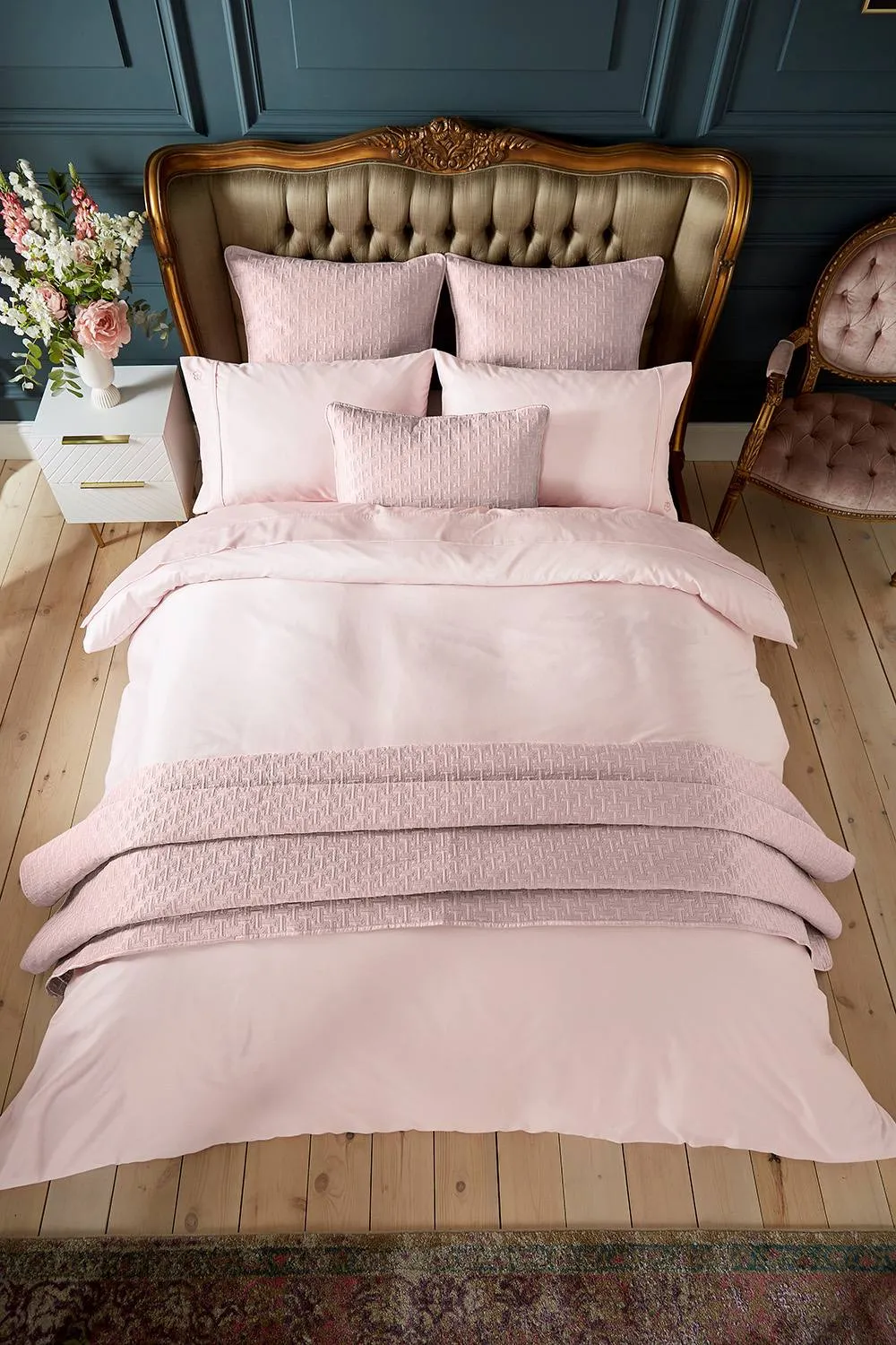 Ted Baker 'TB Plain Dye' Cotton Sateen Duvet Cover in Pink 2