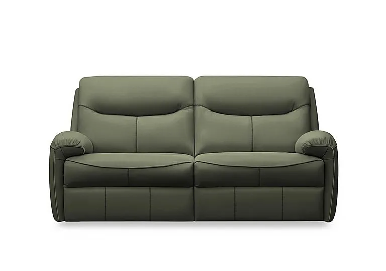 Amesbury Leather 3 Seater Power Recliner Sofa with Power Headrest, Power Lumbar and Heated Seats