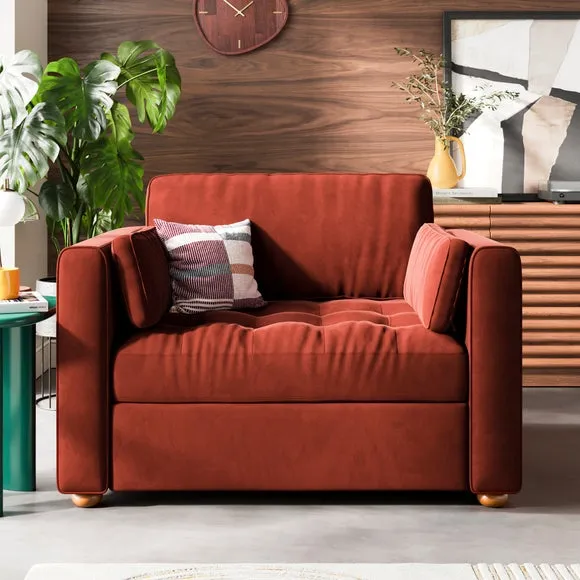 Zoe II Velvet Snuggle Chair