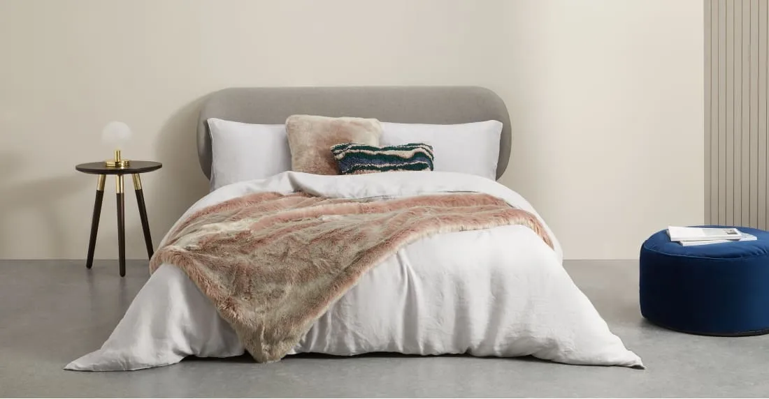 Adelphi Luxury Faux Fur Throw 130x170cm, Pink 