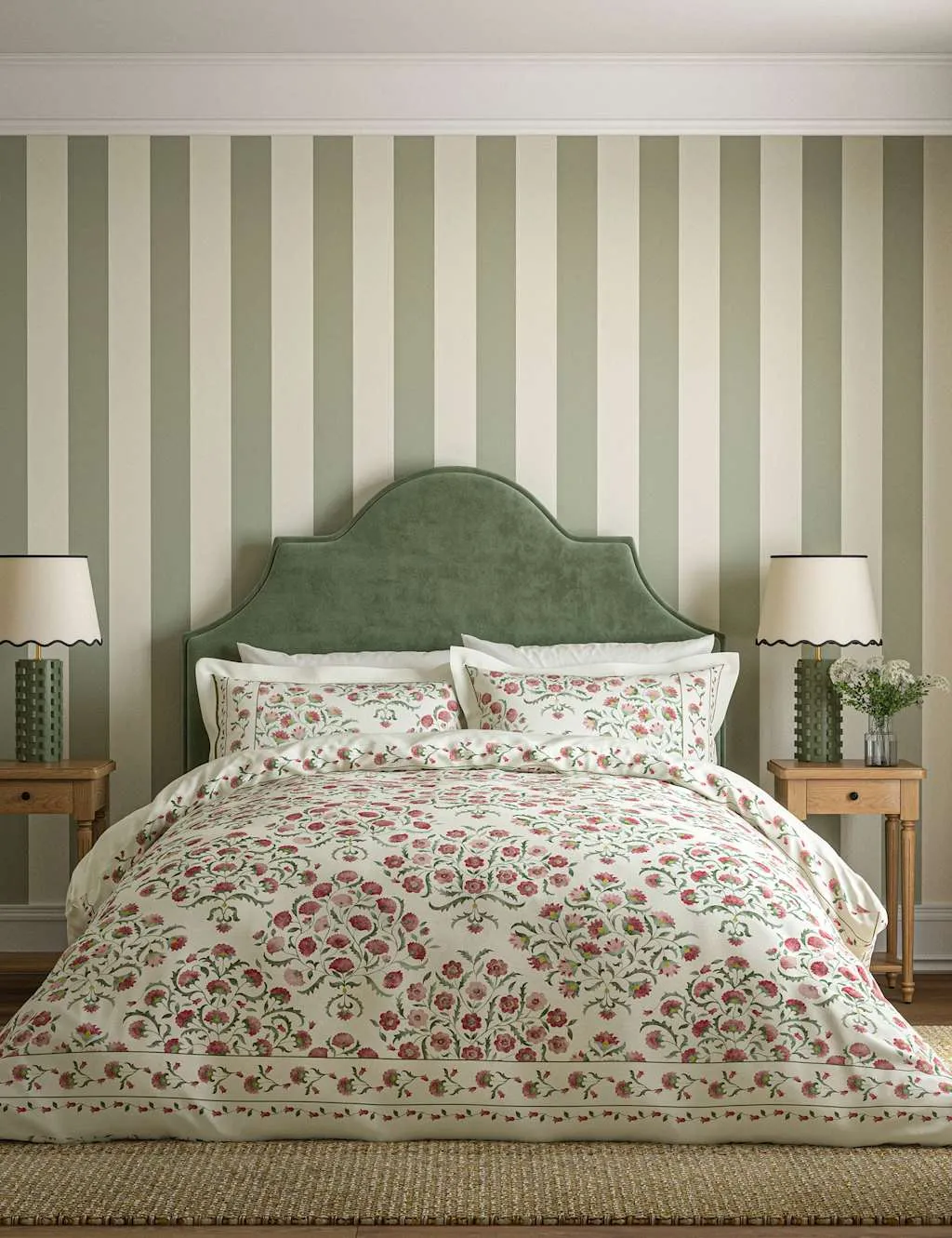 Sanderson Pure Cotton Ottoman Bedding Set Multi