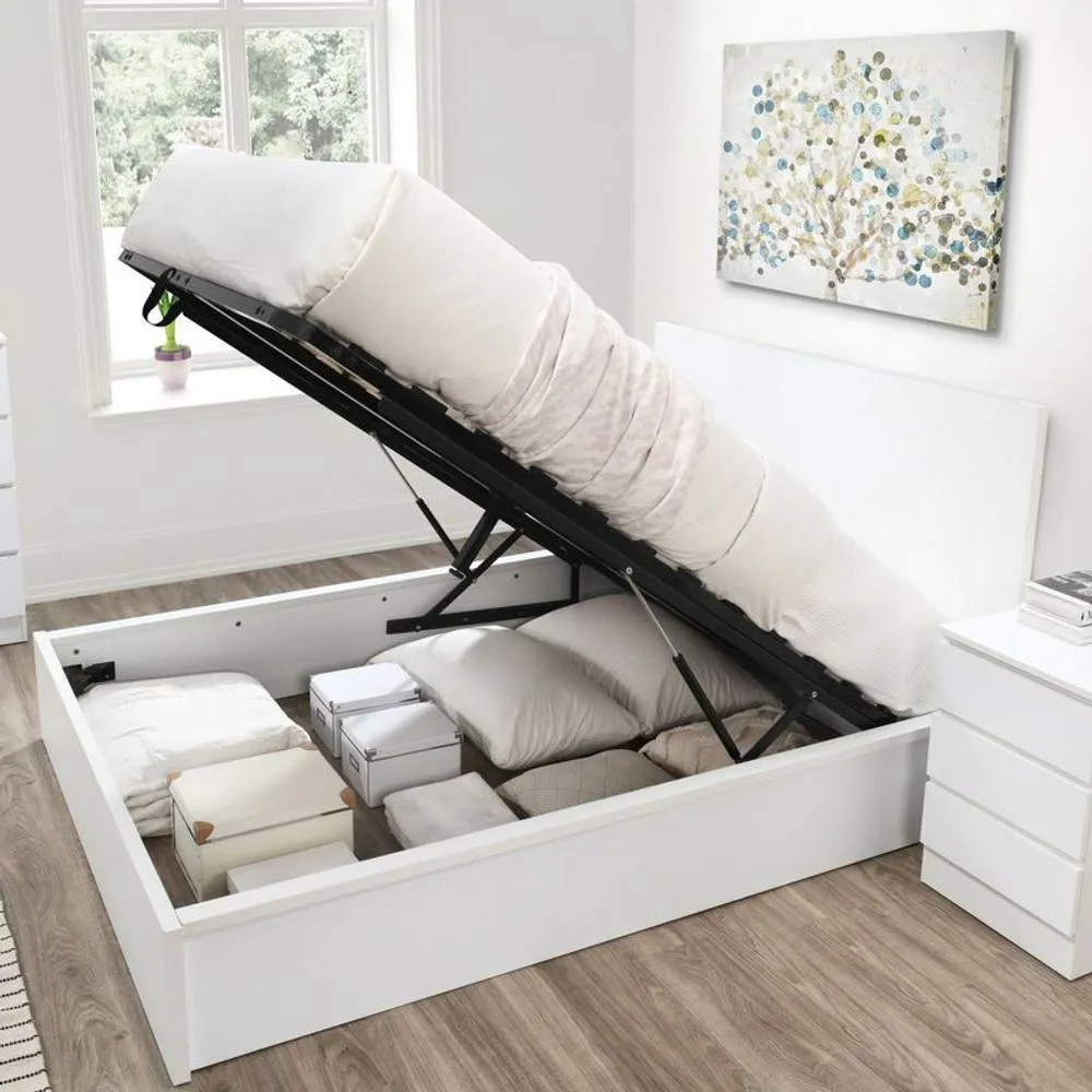 Birlea Ottoman Bed Frame Storage Oslo Gas Lift Black Grey White 3