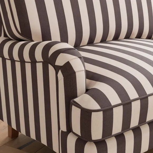 Beatrice II Woven Stripe Snuggle Chair 4