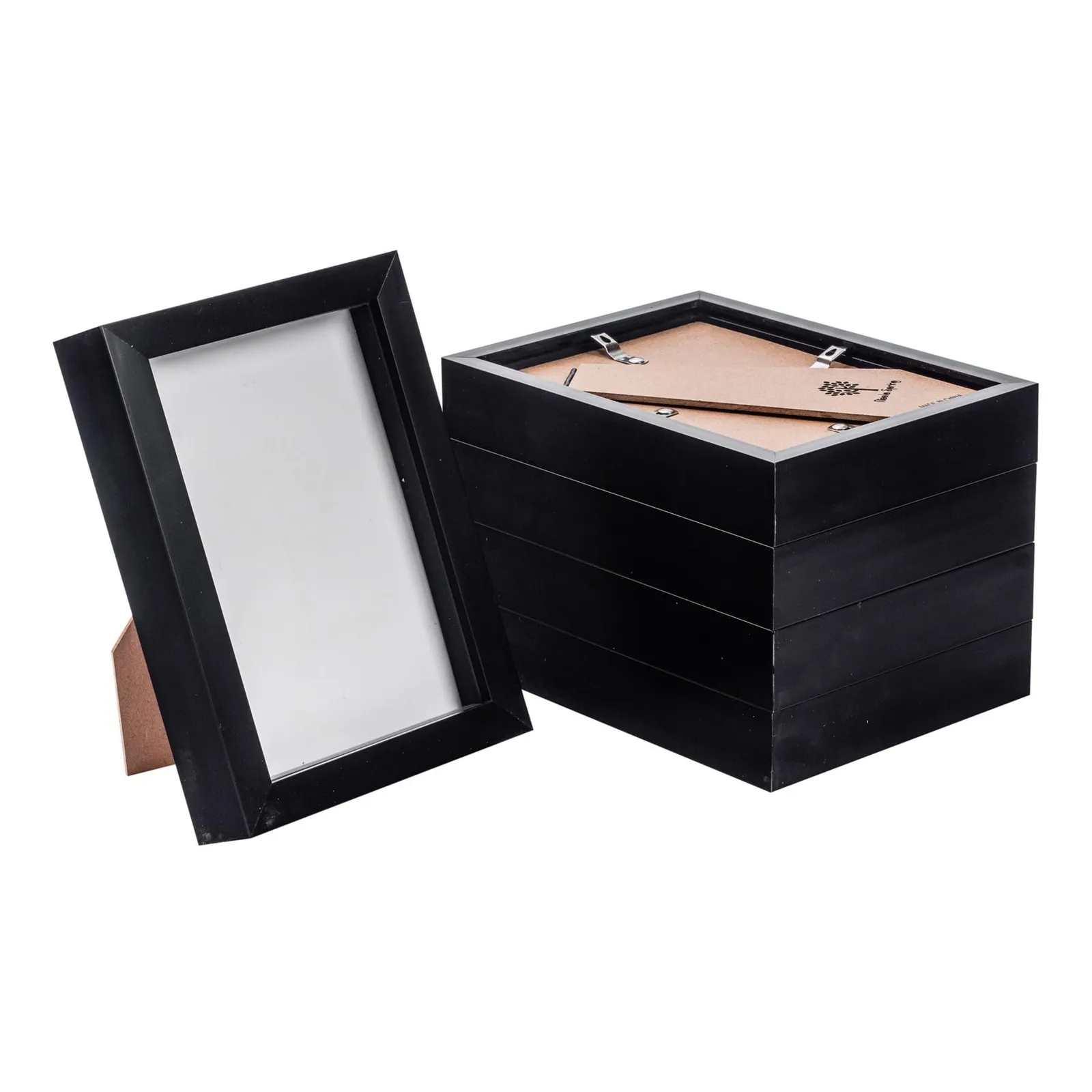 Nicola Spring 3D Box Photo Frames - 5 x 7" - Pack of 5 in Black 1