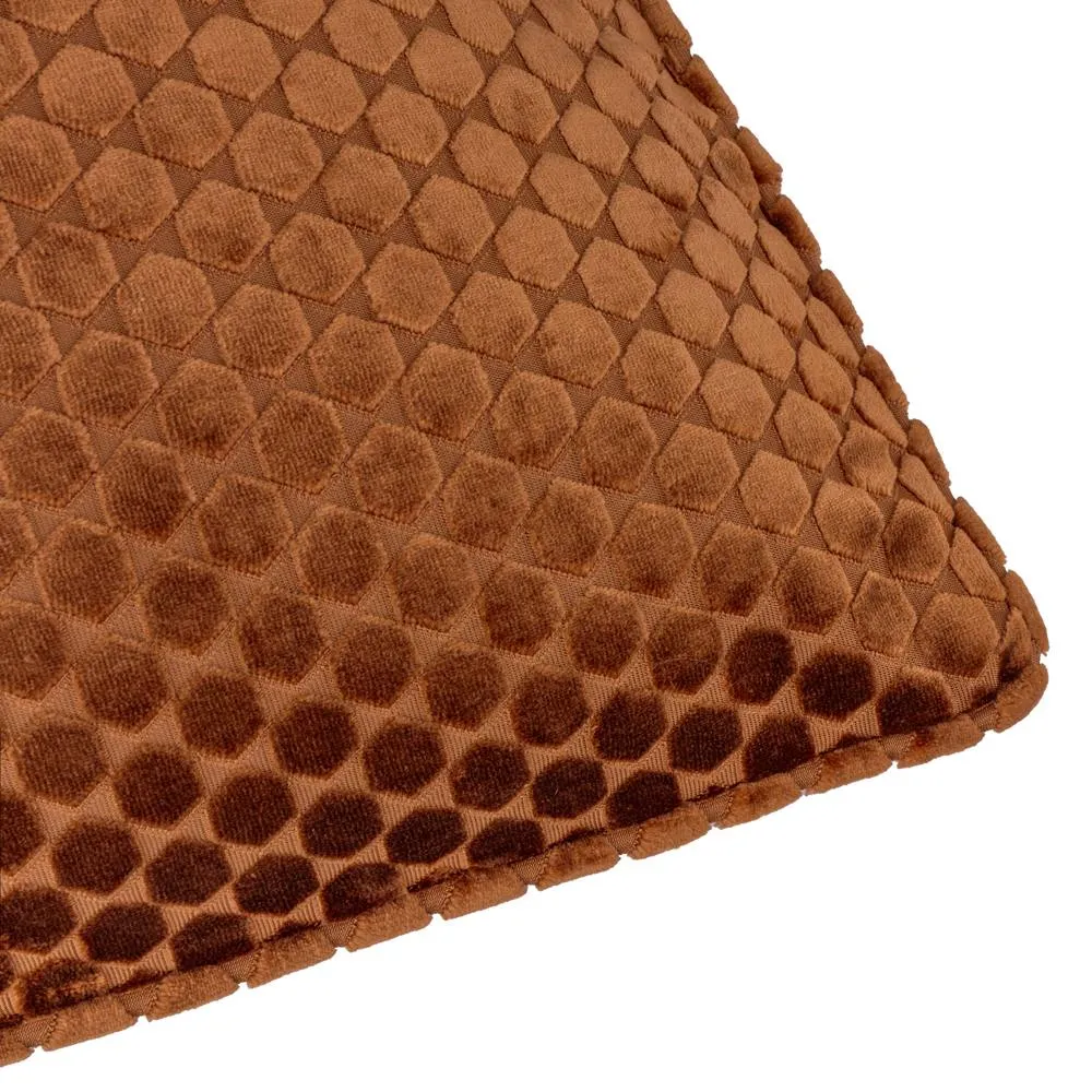 Paoletti Neptune Velvet Cushion in Copper 4