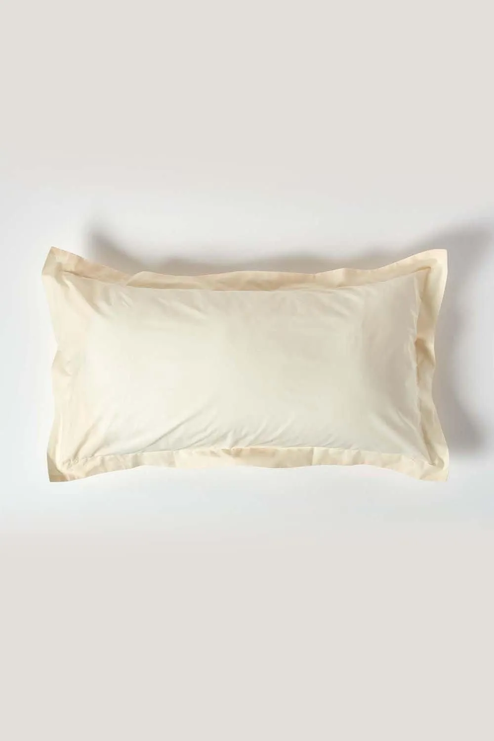 Homescapes Egyptian Cotton Oxford Pillowcase 200 TC, King Size in Cream 1