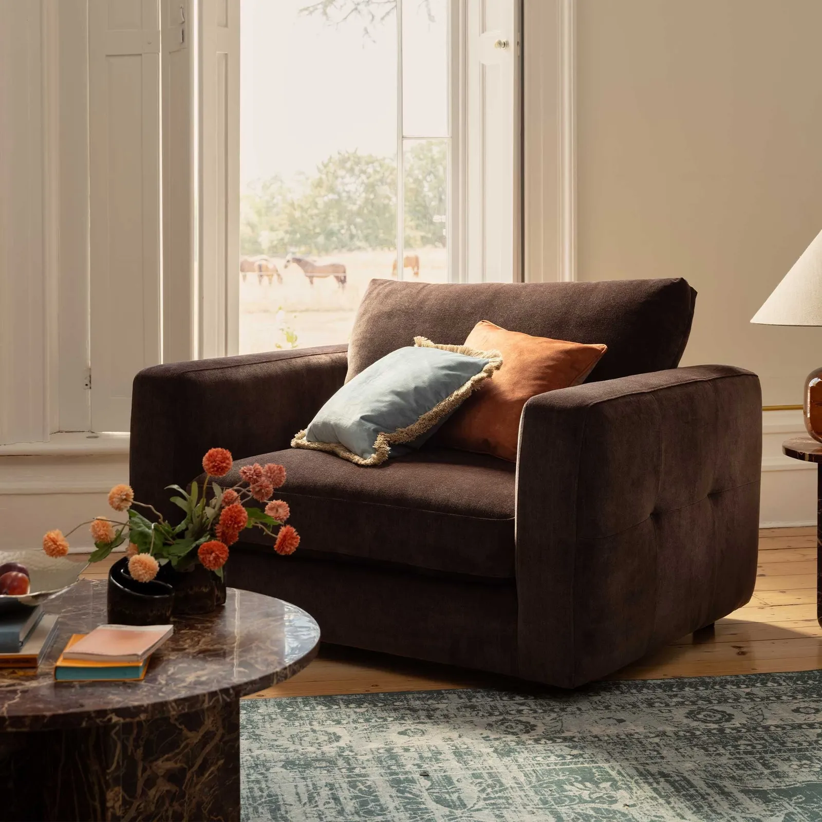 Bosham Cuddler-Witton Bournville, Brown Fabric | Barker & Stonehouse 2