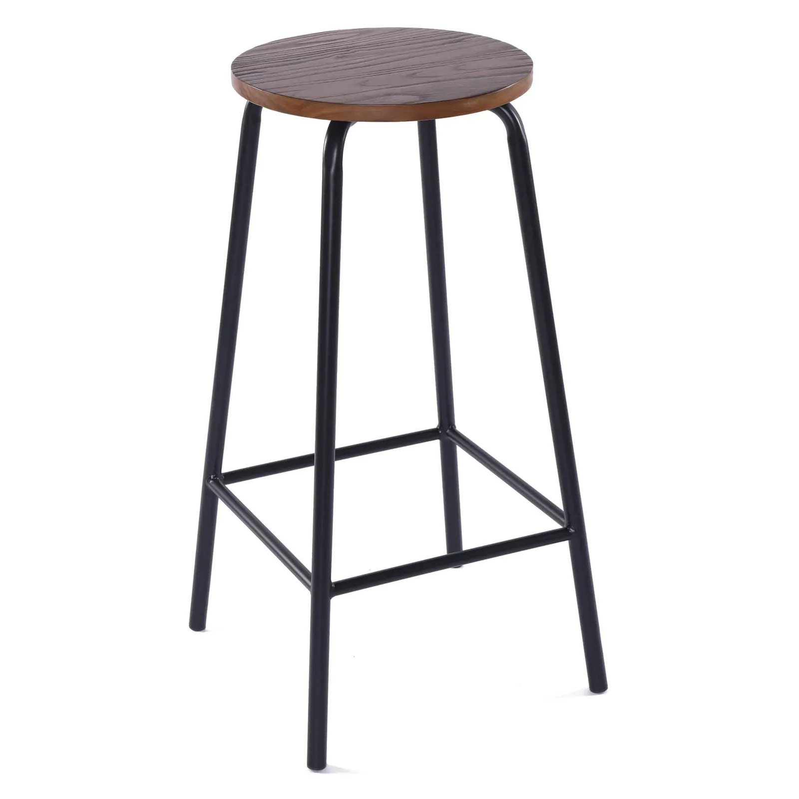 netfurniture Roxel Bar Stool Fixed Height Kitchen Bar Stool in Black
