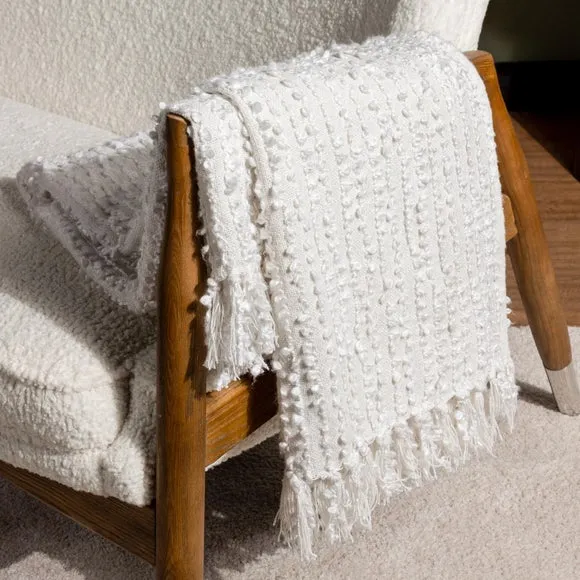 Höem Arvo Boucle Yarn Throw Natural