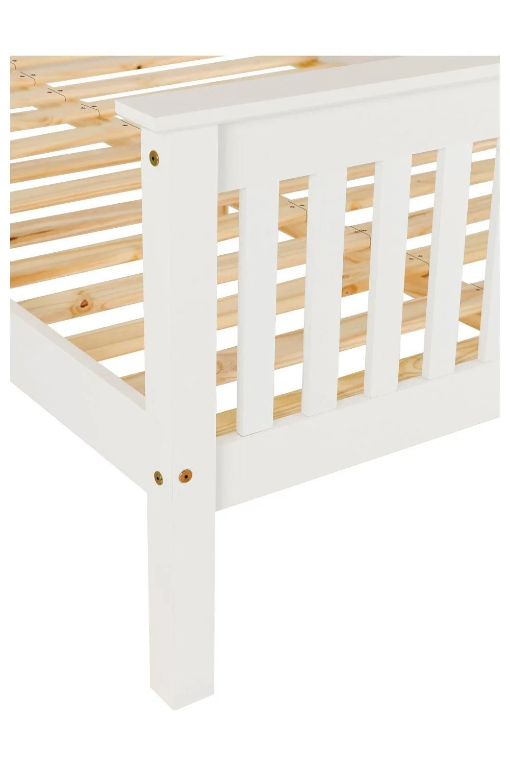 Seconique Monaco 4' Small Double Bed High Foot End in White 4