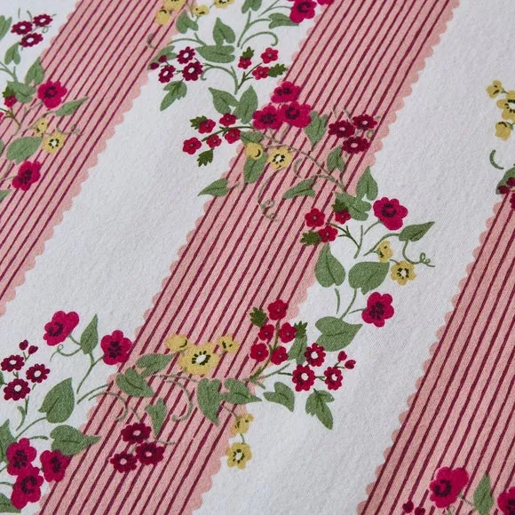 Vintage Floral Frilled 100% Brushed Cotton Duvet Cover & Pillowcase Set 3