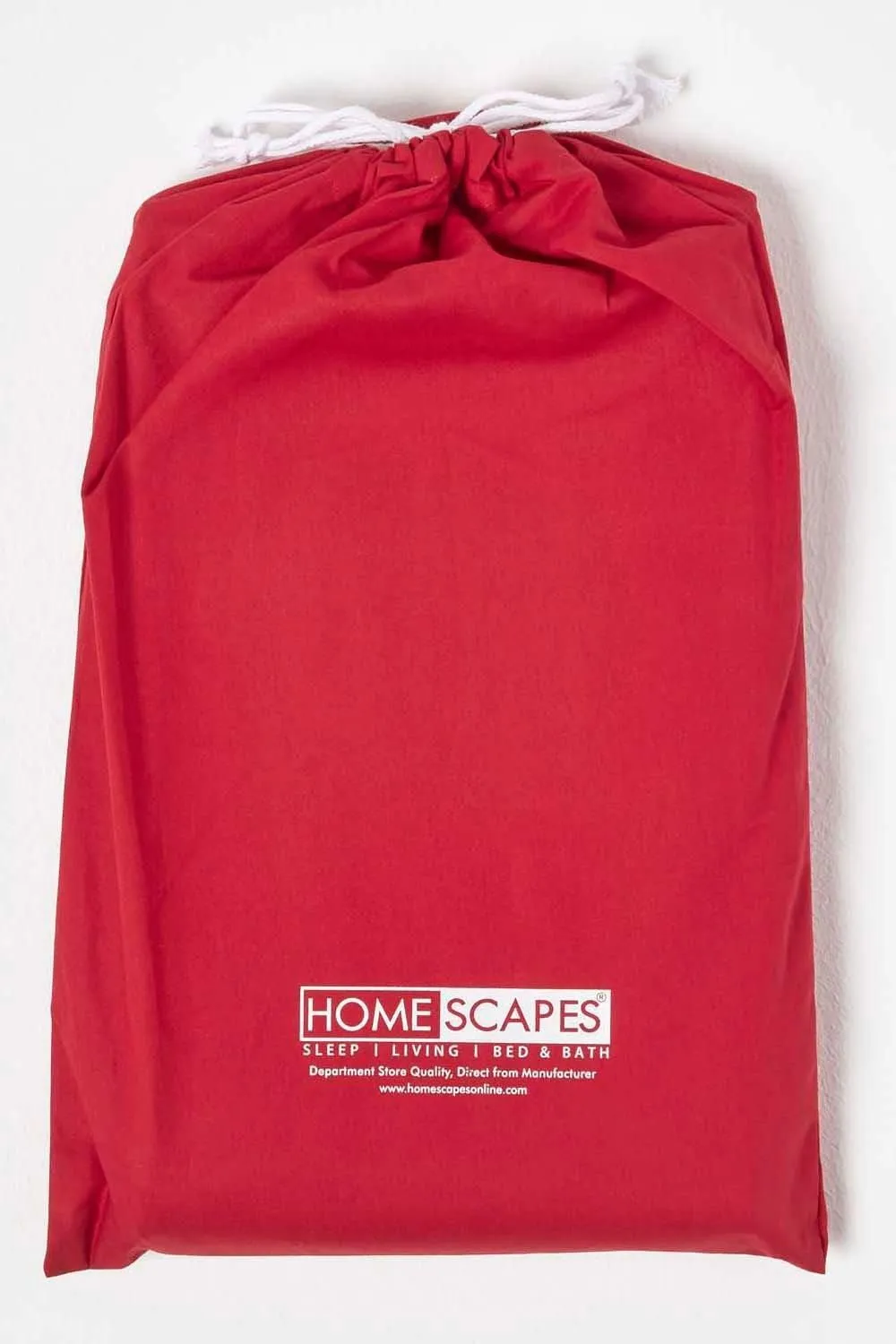 Homescapes Cotton Cot Bed Fitted Sheets 200 Thread Count, 2 Pack in Red 5