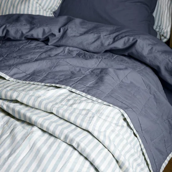 Yard Hebden Stripe 100% Cotton Bedspread 3
