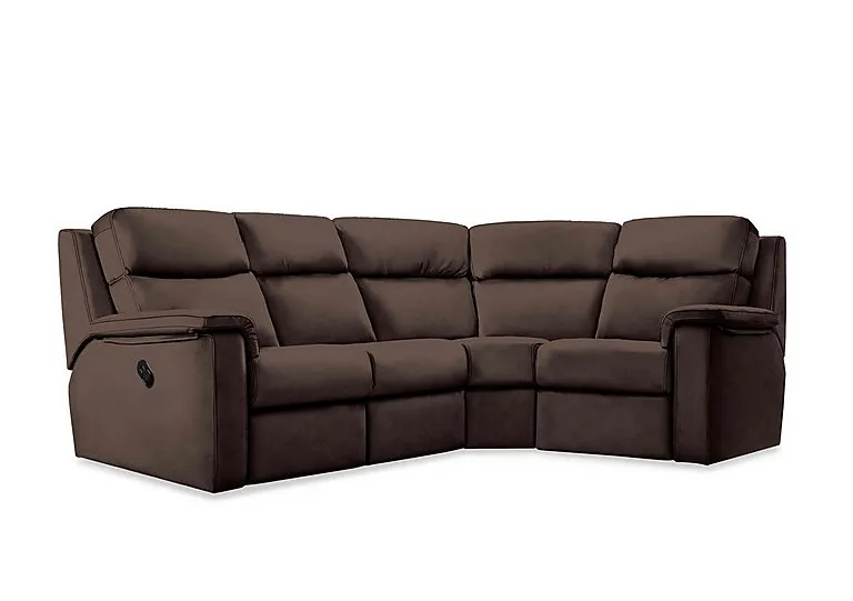 Thornbury Leather Manual Recliner Left Hand Facing Corner Sofa - Capri Chocolate - Sofas and Armchairs - In Time for Christmas