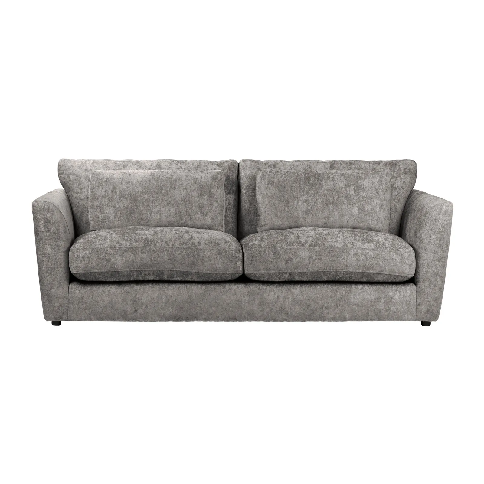 Esther Chenille 3 Seater Sofa Silver
