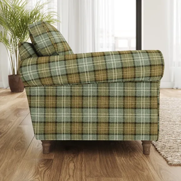 Flori Woven Check Fabric Orkney Armchair 2