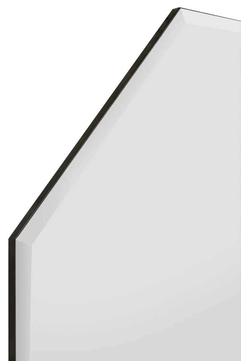 MirrorOutlet All Glass Modern Bevelled Octagonal Wall Mirror 39" X 39" 100x100CM in Silver 5