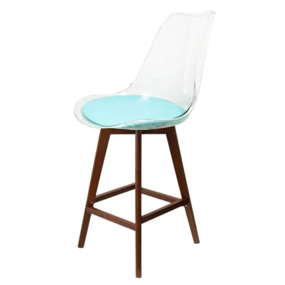 Fusion Living Soho Clear Plastic Bar Stool 2