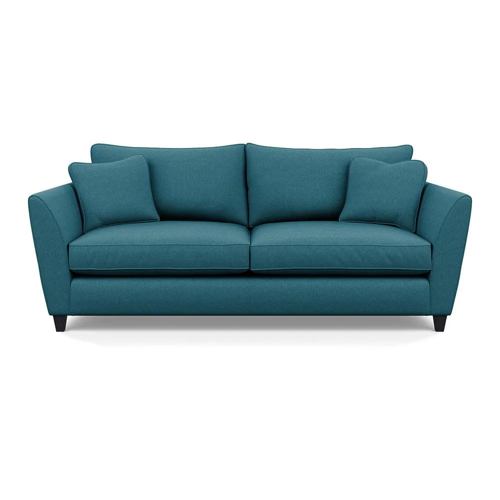 Heal's Torino 4 Seater Sofa Brushed Cotton Cadet Black Feet