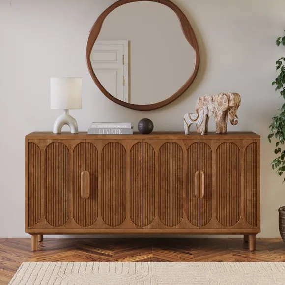 Khari 4 Door Large Sideboard, Mango Wood 1