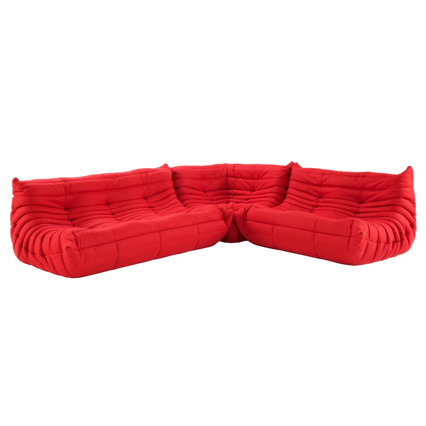 Ligne Roset Togo Modular Corner Alcantara Goya Red 2