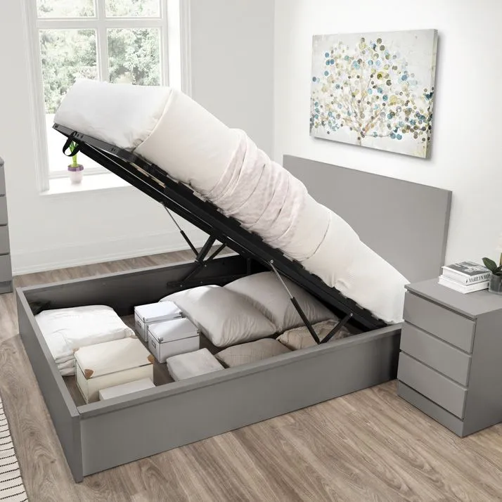 Birlea Ottoman Bed Frame Storage Oslo Gas Lift Black Grey White 3