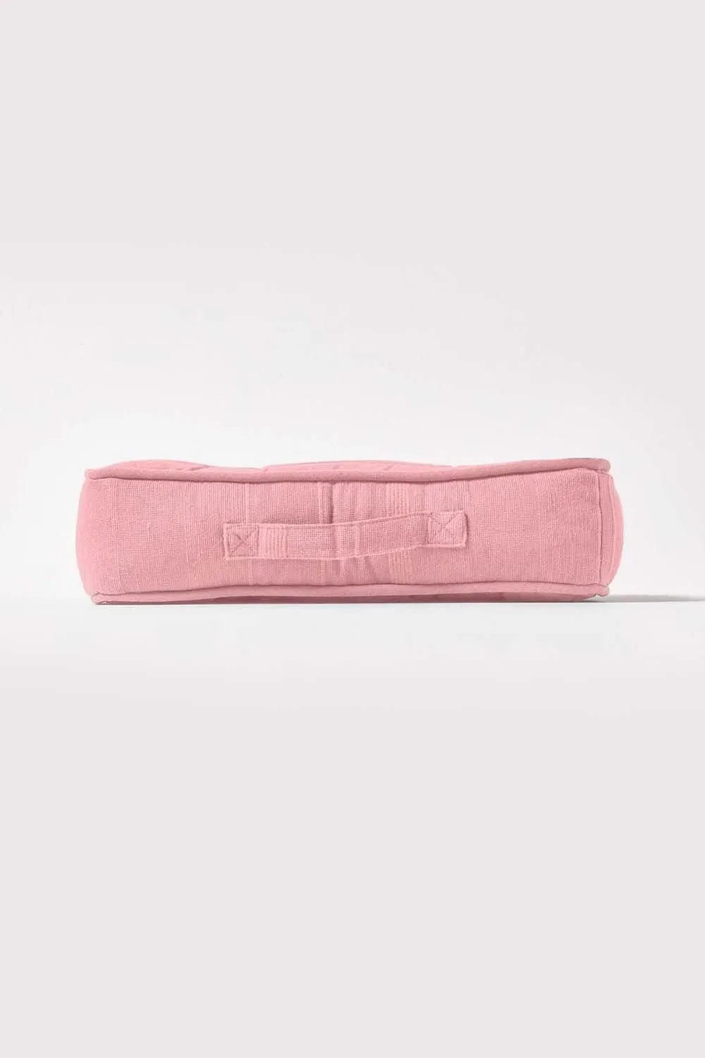Homescapes Rajput Ribbed Cotton Floor Cushion in Pink 5