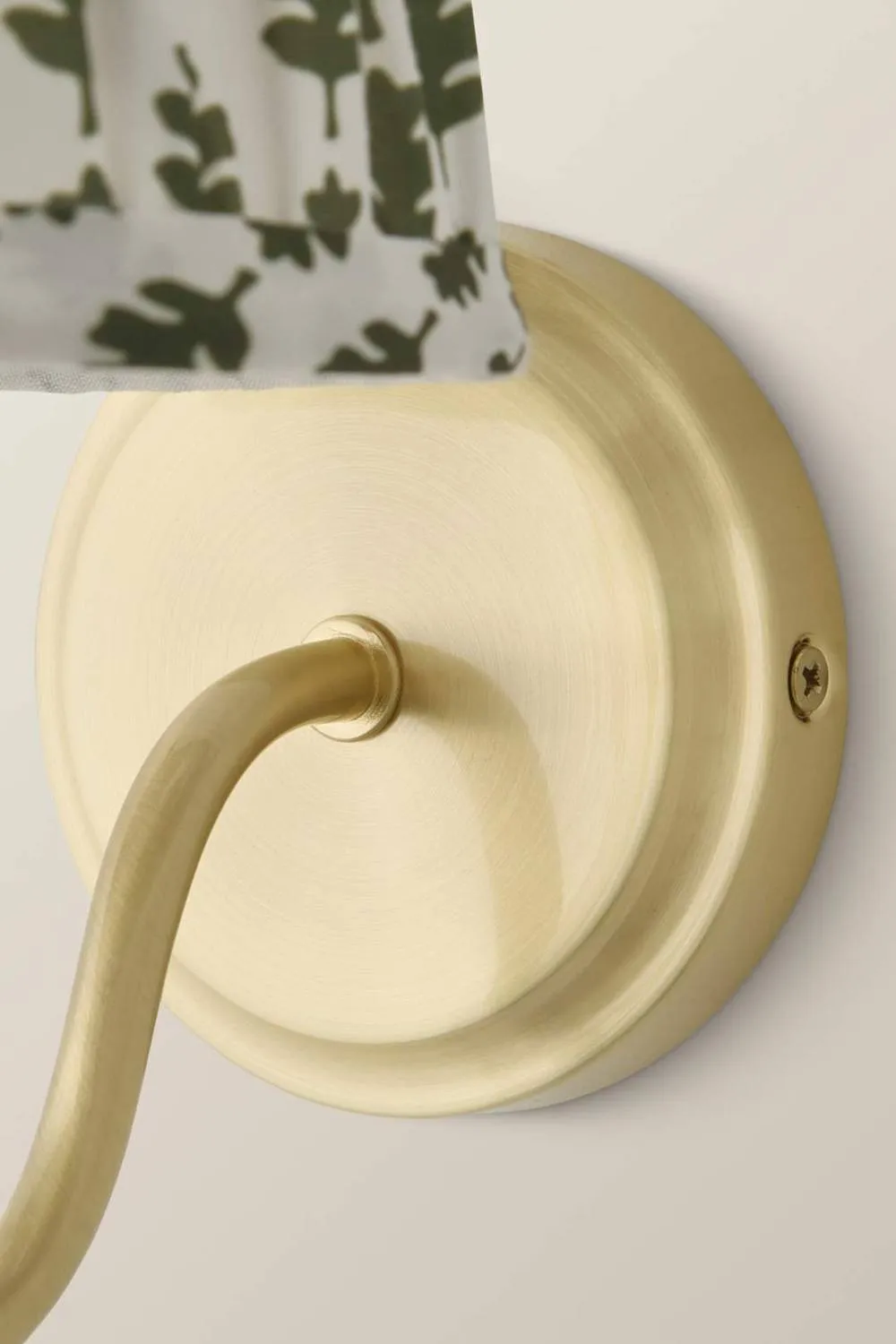 ValueLights Binky Pair of Rechargeable Gold Wall Lights with Floral Pleated Shades in Pale Green 6