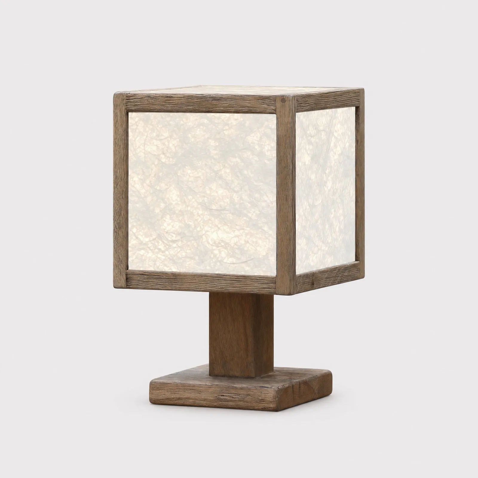 Chinese Style Table Lamp 30X30X50Cm, White Oak | Barker & Stonehouse