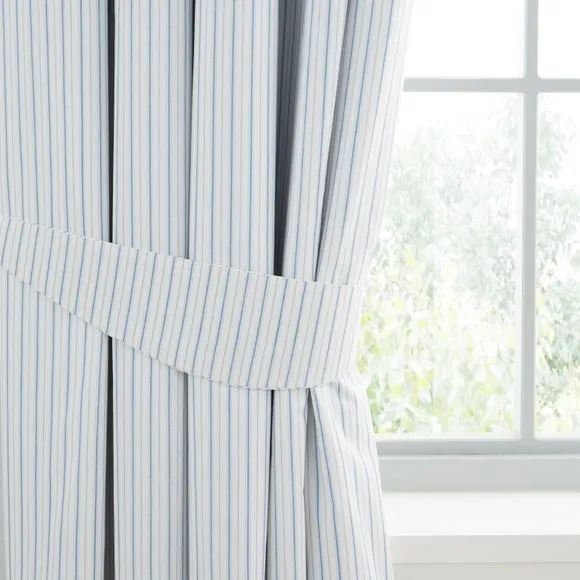 Stripe Cotton Blackout Eyelet Curtains 4