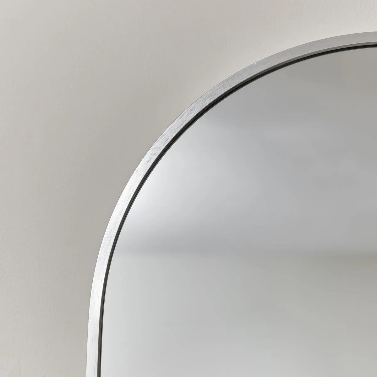 Melody Maison Silver Oval Framed Wall Mirror 140cm X 40cm 2
